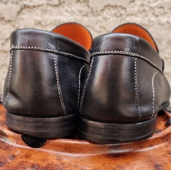 SANTONI LEATHER TASSEL LOAFER - Picture 4 of 11